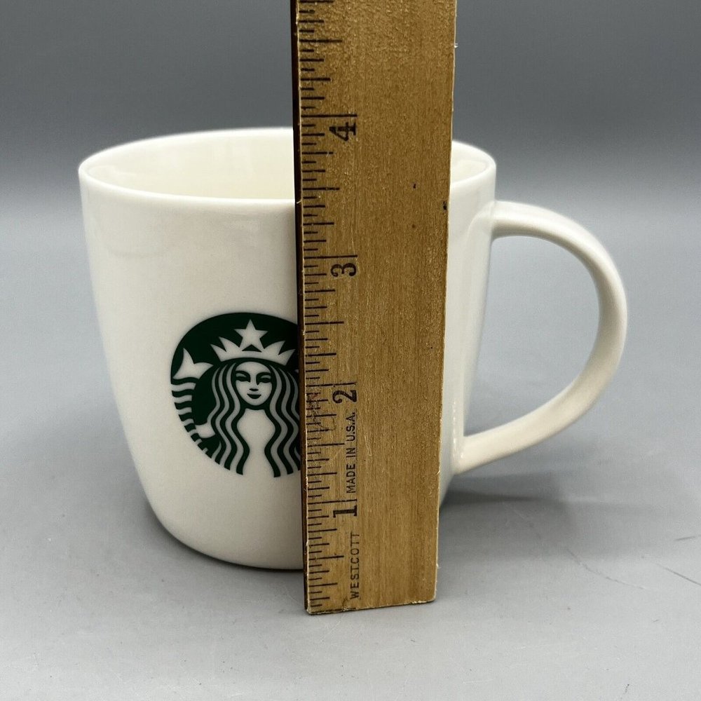 Starbucks 12oz White Coffee Mug Green Mermaid Logo 2013 - Picture 5 of 7
